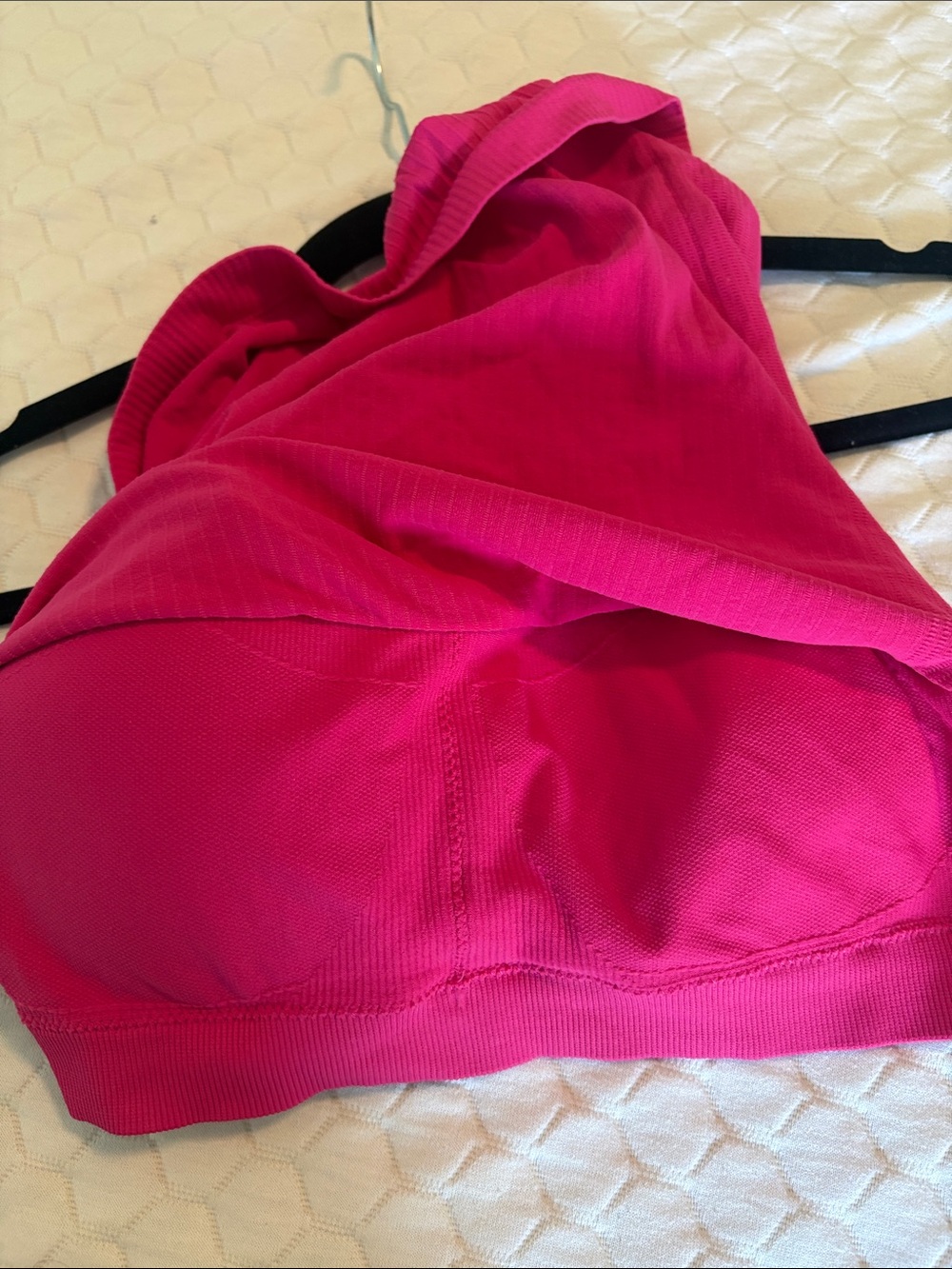 Fuchsia Ribbed Racerback Tank Top - Picture 4 of 4